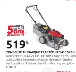 Rural Master HONDA Tondeuse thermique tractée hrg 416 skeh offre