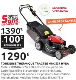 Rural Master HONDA Tondeuse thermique tractée hrx 537 hyea offre
