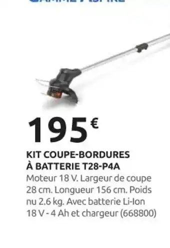 Rural Master Kit coupe-bordures à batterie t28-p4a offre
