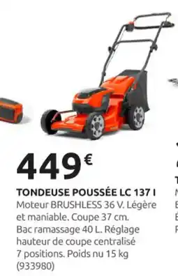 Rural Master Tondeuse poussée lc 137 i offre
