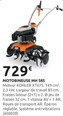 Rural Master Motobineuse mh 585 offre