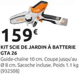 Rural Master STIHL Kit scie de jardin à batterie gta 26 offre