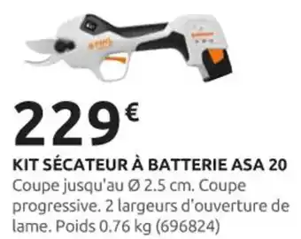 Rural Master STIHL Kit sécateur à batterie asa 20 offre