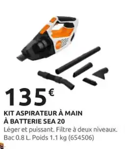 Rural Master STIHL Kit aspirateur à main à batterie sea 20 offre