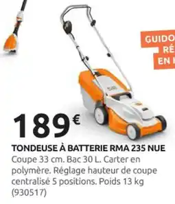 Rural Master STIHL Tondeuse à batterie rma 235 nue offre