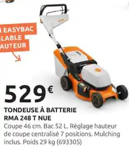 Rural Master STIHL Tondeuse à batterie rma 248 t nue offre