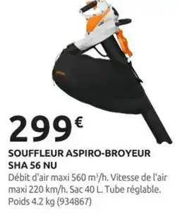 Rural Master STIHL Souffleur aspiro-broyeur sha 56 nu offre