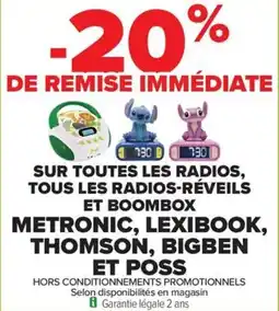 Carrefour Drive Sur toutes les radios tous les radios réveils et boombox metronic lexibook thomson bigben et poss offre