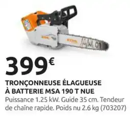 Rural Master STIHL Tronçonneuse élagueuse à batterie msa 190 t nue offre