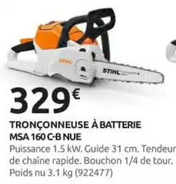 Rural Master STIHL Tronçonneuse à batterie msa 160 c-b nue offre