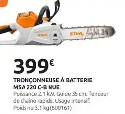 Rural Master STIHL Tronçonneuse à batterie msa 220 c-b nue offre