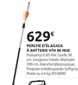 Rural Master Perche d'élagage à batterie hta 86 nue offre