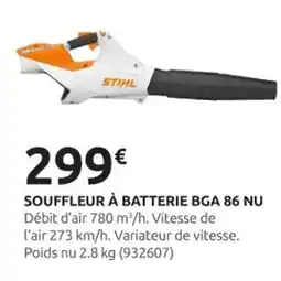 Rural Master STIHL Souffleur à batterie bga 86 nu offre