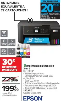 Carrefour Drive Imprimante multifonction 3 en 1 offre