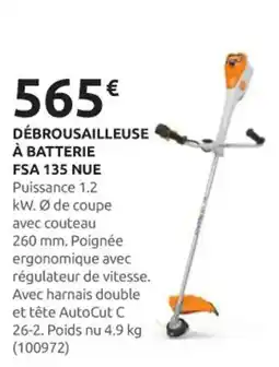 Rural Master STIHL Débrousailleuse à batterie fsa 135 nue offre
