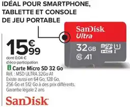 Carrefour Drive Carte micro sd 32 go offre