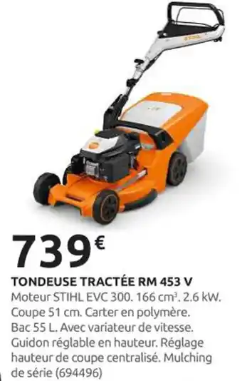 Rural Master STIHL Tondeuse tractée rm 453 v offre