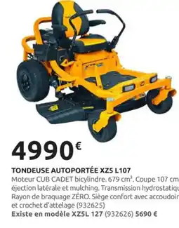 Rural Master Tondeuse autoportée xz5 l107 offre