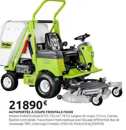 Rural Master GRILLO Autoportée à coupe frontale fd500 offre