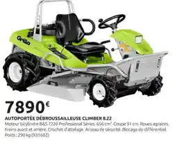 Rural Master GRILLO Autoportée débroussailleuse climber 8.22 offre