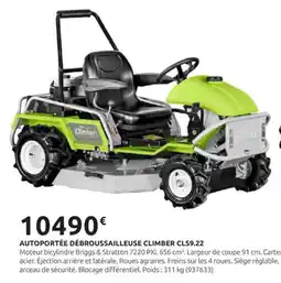 Rural Master GRILLO Autoportée débroussailleuse climber cls9.22 offre