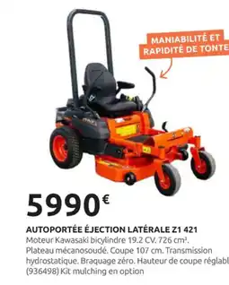 Rural Master Autoportée éjection latérale z1 421 offre