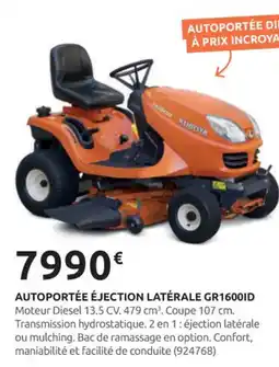 Rural Master Autoportée éjection latérale gr1600id offre