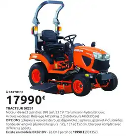 Rural Master Tracteur bx231 offre
