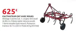 Rural Master Cultivateur cm7 avec roues offre
