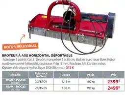 Rural Master Broyeur à axe horizontal déportable offre
