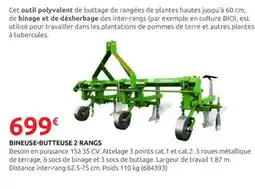 Rural Master BOMET Bineuse-butteuse 2 rangs offre