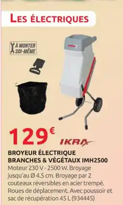 Rural Master IKRA Broyeur électrique branches & végétaux imh2500 offre