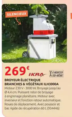 Rural Master IKRA Broyeur électrique branches & végétaux ilh3000a offre