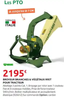 Rural Master NEGRI Broyeur branches & végétaux r95t pour tracteur offre