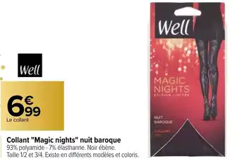 Carrefour Collant "magic nights" nuit baroque offre