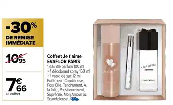 Carrefour Coffret je t'aime EVAFLOR PARIS offre