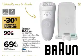 Carrefour Épilateur silkepil max offre