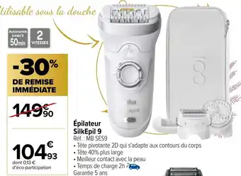 Carrefour Épilateur silkepil 9 offre