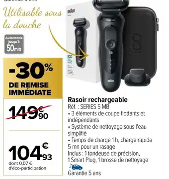 Carrefour Rasoir rechargeable offre