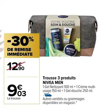 Carrefour Trousse 3 produits NIVEA MEN offre
