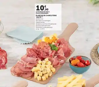 Hyper U Planche de charcuterie mixte offre