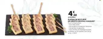 Hyper U Plateau de petit pâté en croûte cocktail 4 saveurs offre