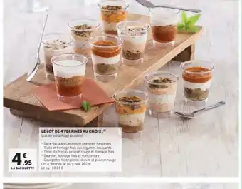 Hyper U Le lot de 4 verrines au choix offre