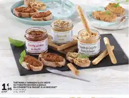 Hyper U Tartinable tapenade olive verte ou tomates séchées & basilic offre
