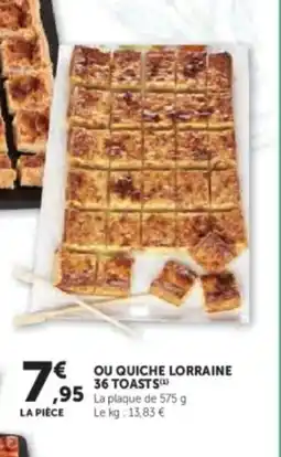 Hyper U Ou quiche lorraine 36 toasts offre