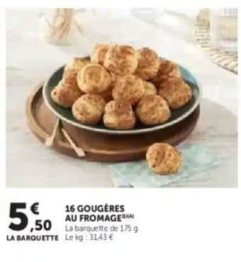 Hyper U 16 gougères au fromage offre