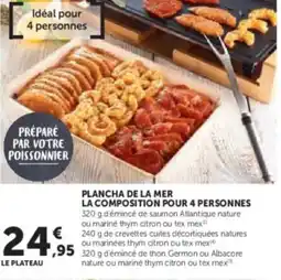 Hyper U Plancha de la mer la composition pour 4 personnes offre