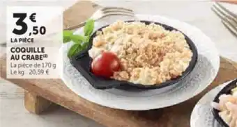 Hyper U Coquille au crabe offre