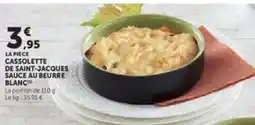 Hyper U Cassolette de saint-jacques sauce au beurre blanc offre