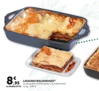 Hyper U Lasagnes bolognaises offre
